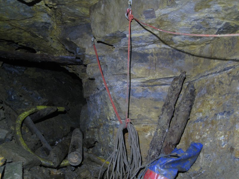 IMG_1362.jpg - Anchor points for the saftey lines in the shaft.