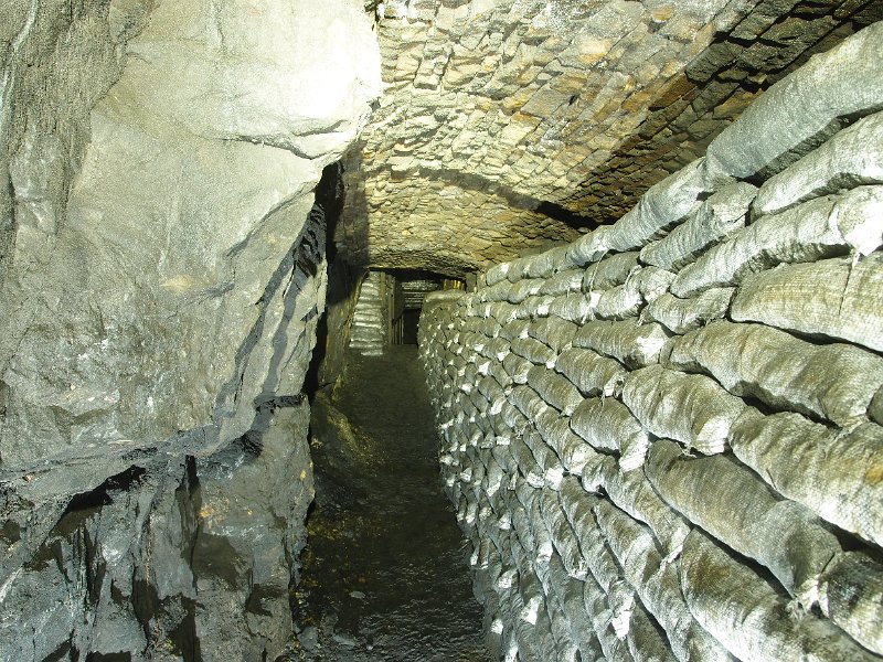 PA235391.JPG - The hundeds of sandbags in the crosscut dig - wow.