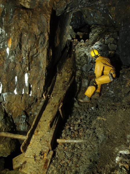 PB124673.JPG - The open wooden ore chute.