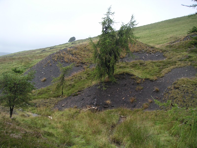 sbfirestone_spoilheaps1.jpg - A view of the spoil heap around Gillgill Burn from the Firestone Level.