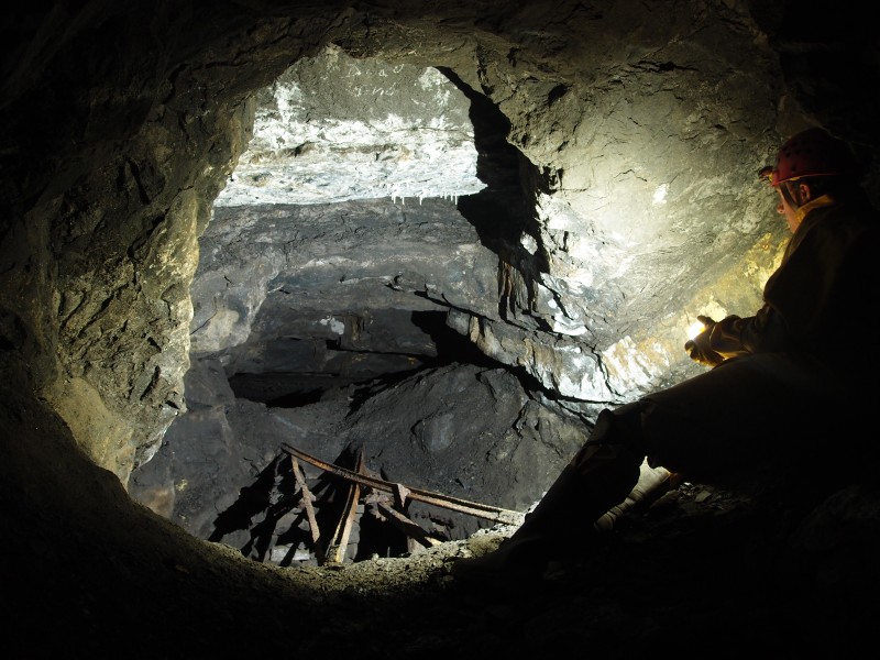 P7246253.JPG - Looking out across the sump that connects with the Hard Crosscut.