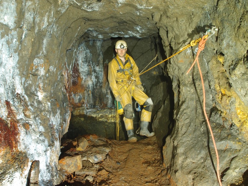 P5243020.JPG - Top of the third pitch, leading all the way down to the Hangingshaw Branch Level of Rampgill.