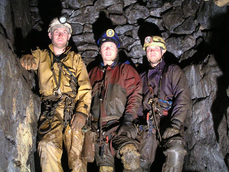 lowflats_group_pic.jpg - Standing at the bottom of the ore chute, a good place for a photograph...